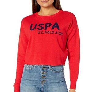 U.S. Polo Assn. Women's Red Logo Sweatshirt Size L